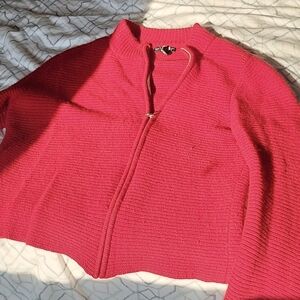 Dark red cashmere cardigan